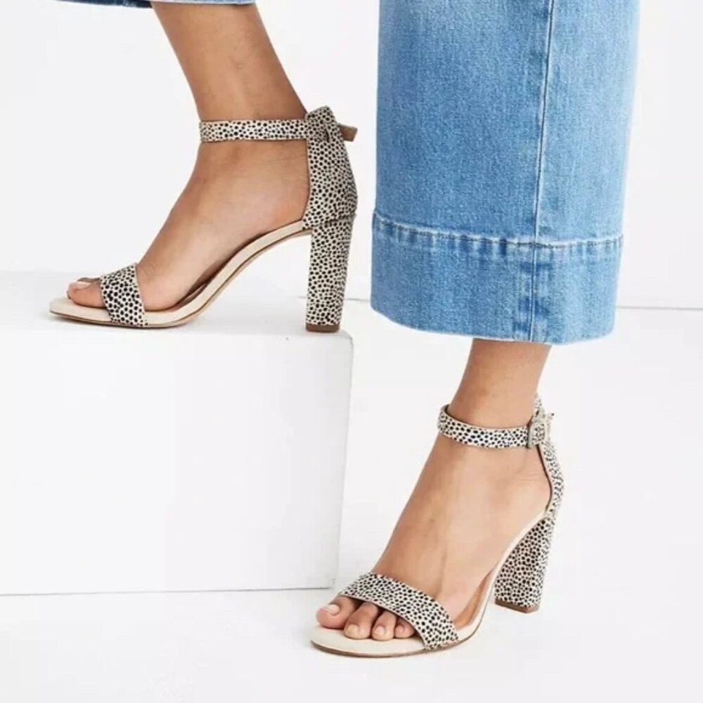 Madewell Calf Hair Brooke Ankle Strap Heel Sandals